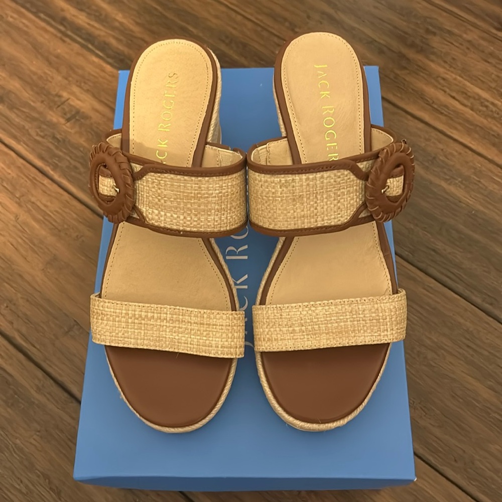NIB - Jack Rogers – Cali buckle wedge – size 8